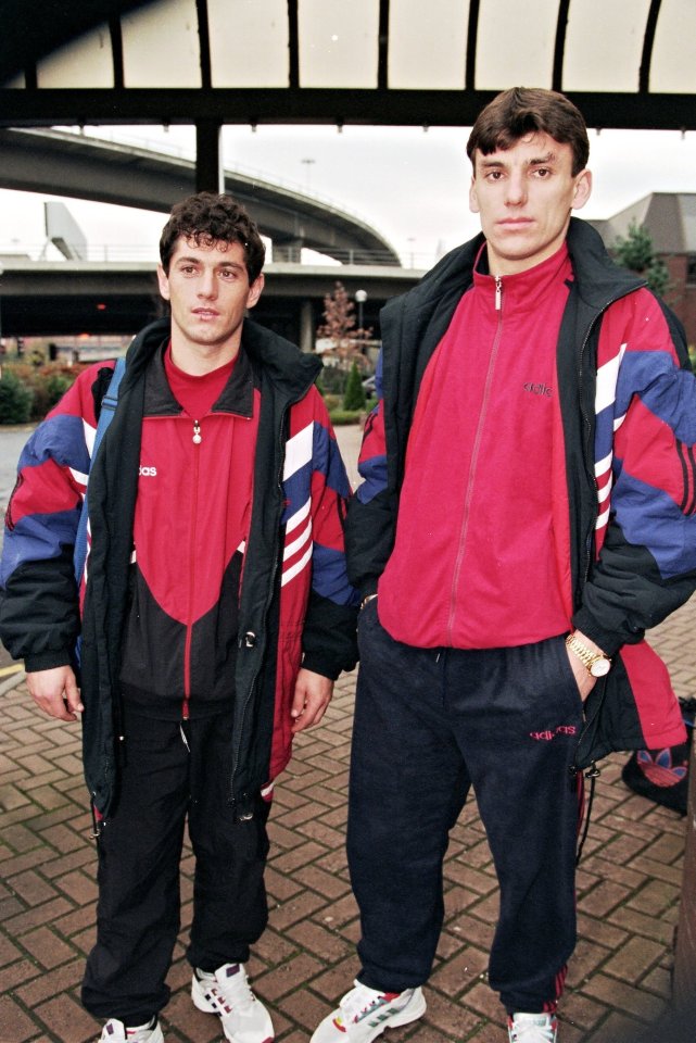 Prodan (right) with Damia Militaru in his Steaua Bucharest days