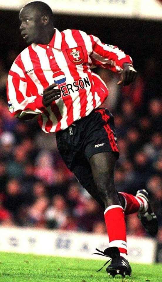 Ali Dia during his 53 minutes of fame with Southampton