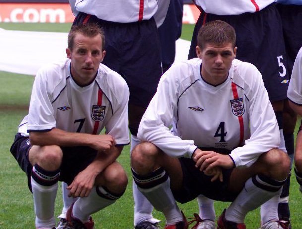  Bowyer and Gerrard on England duty in 2002