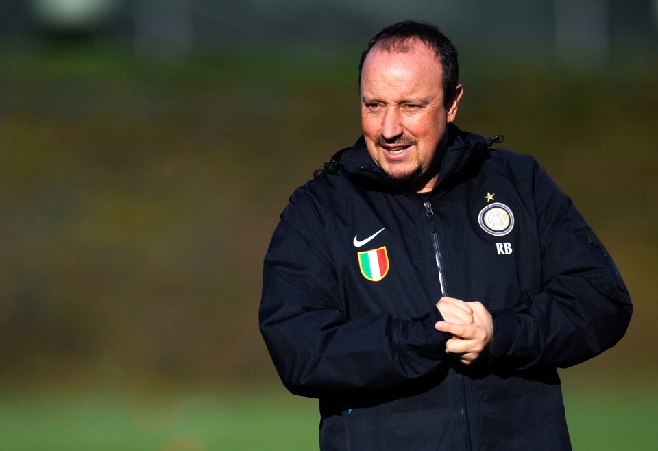  Rafa Benitez endured a disastrous short spell in charge of Inter Milan in 2010