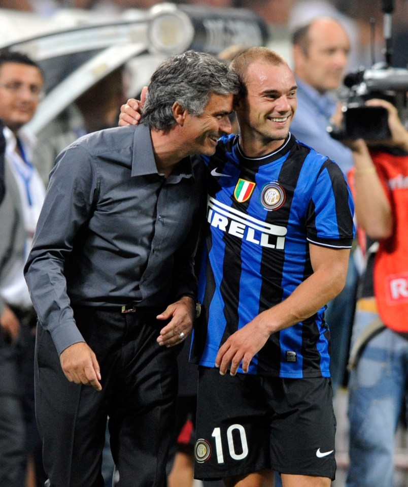  Wesley Sneijder excelled while playing for Jose Mourinho at Inter Milan