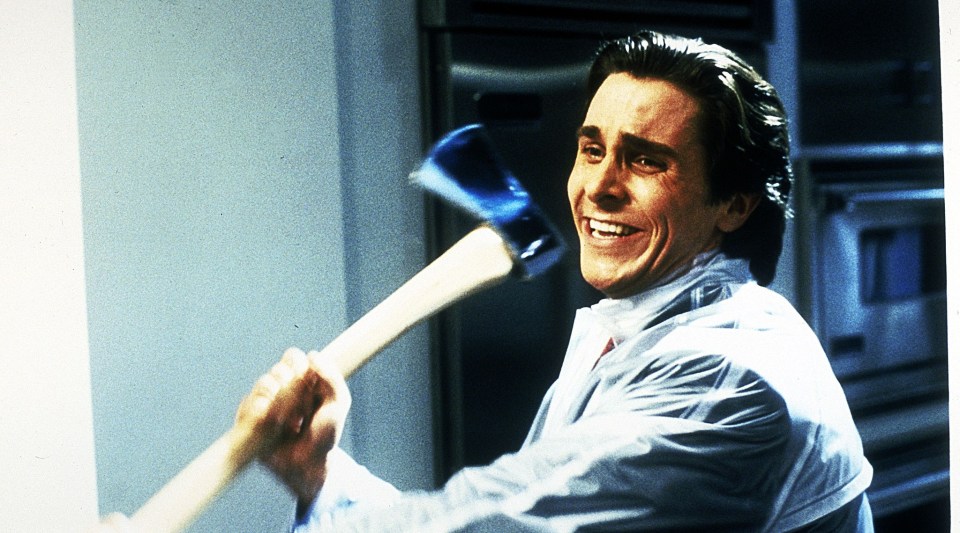 Christian Bale in the 2000 horror flick, American Psycho