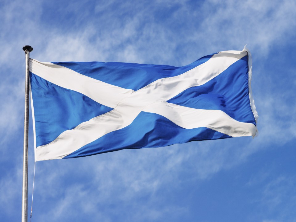 The Scottish Saltire flag