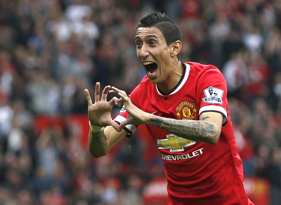  Angel Di Maria started off well after then British-record move to Old Trafford