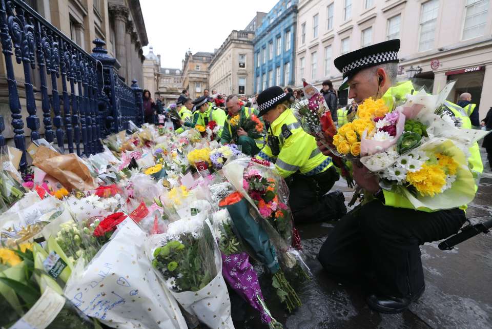  Hundreds of floral tributes were left to victims of the crash