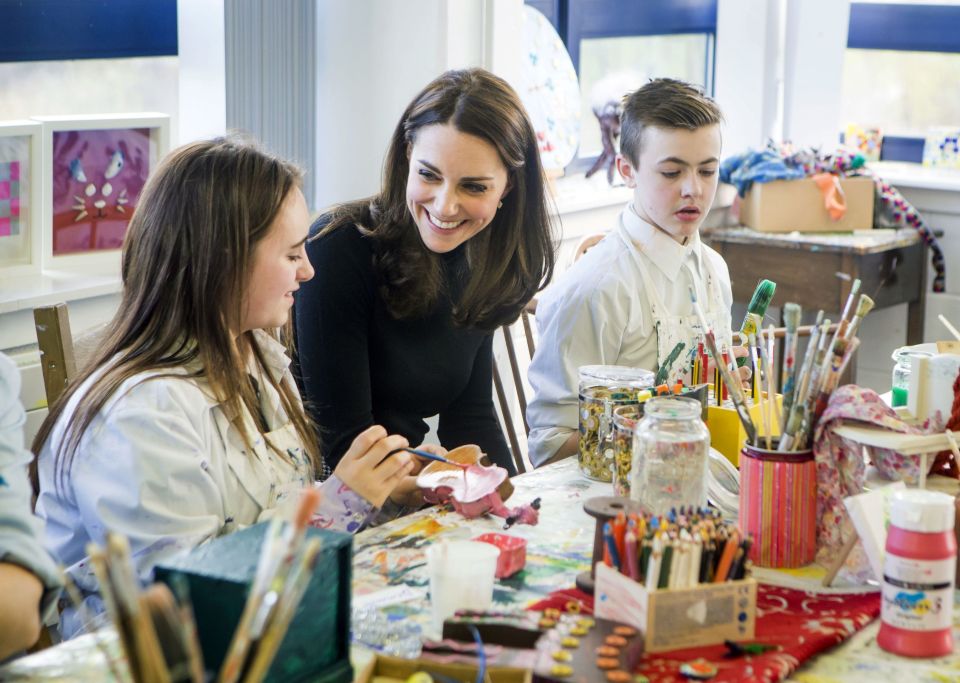  Kate is a patron of the Art Room, which provides art therapy for children