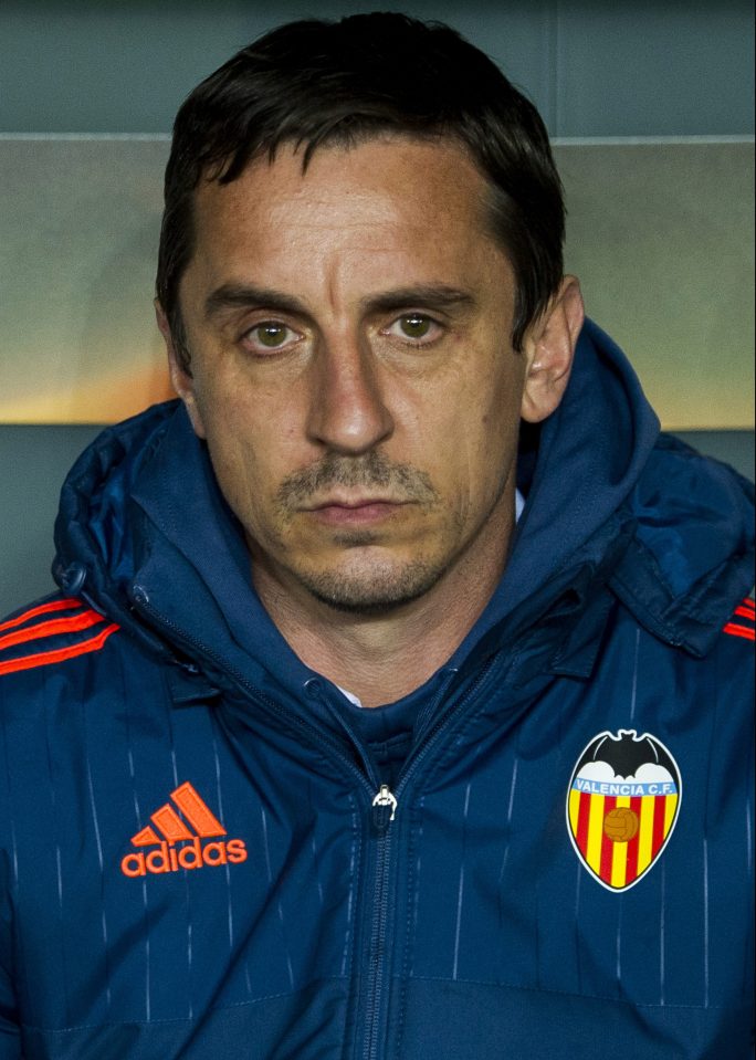  Neville endured a torrid time during his first managerial job at Valencia