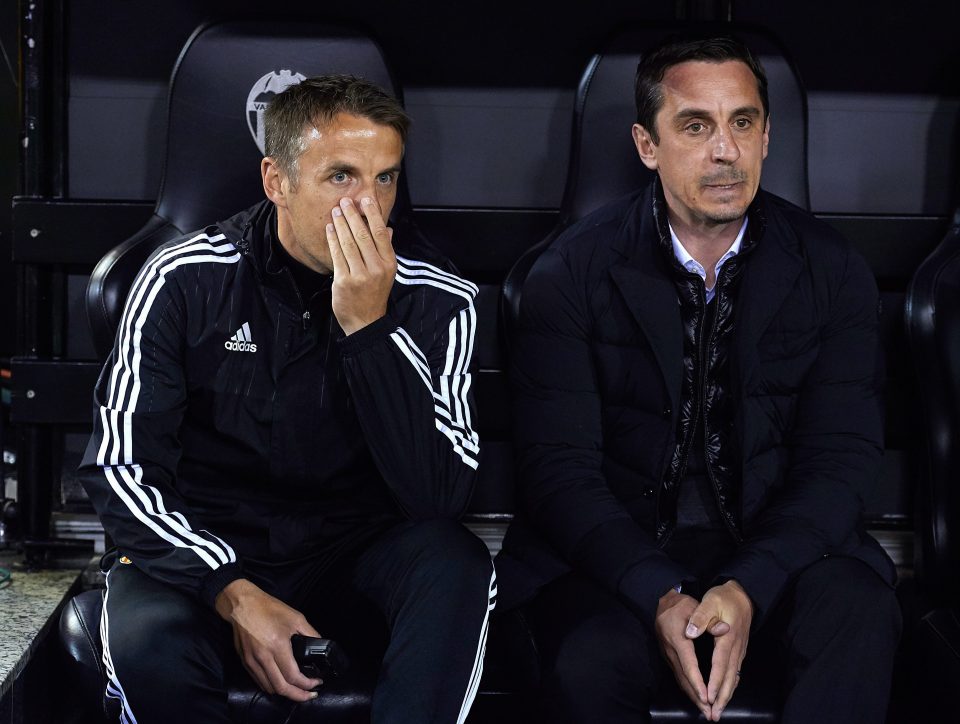  Gary Neville lasted under four months as Valencia boss