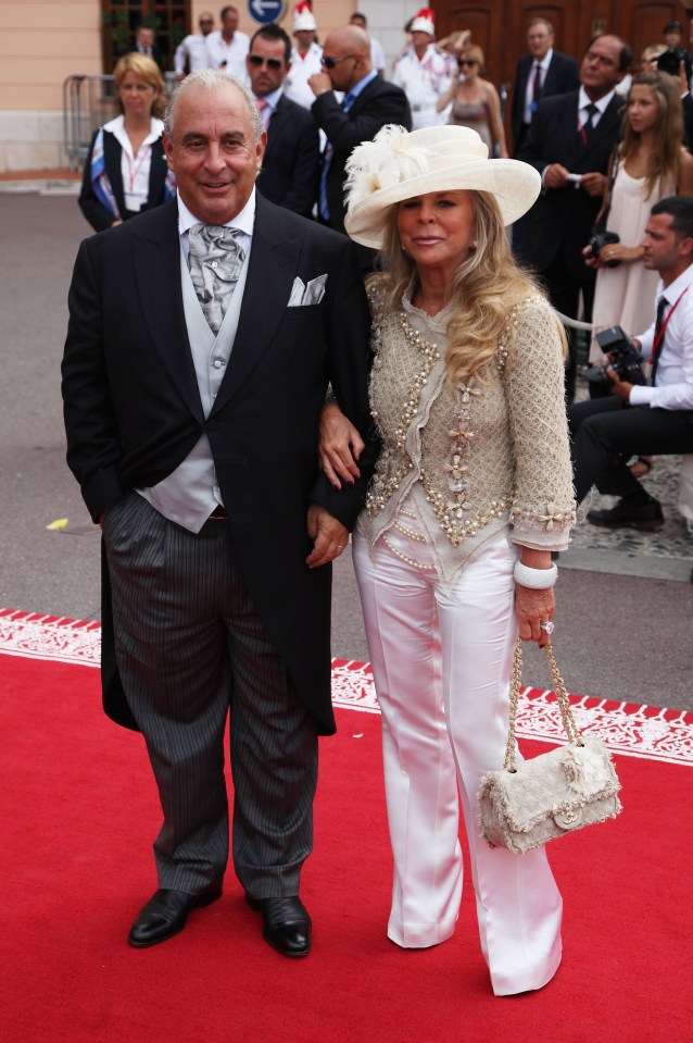  Sir Philip Green and Tina Green pictured at the religious ceremony of the Royal Wedding of Prince Albert II of Monaco to Princess Charlene of Monaco