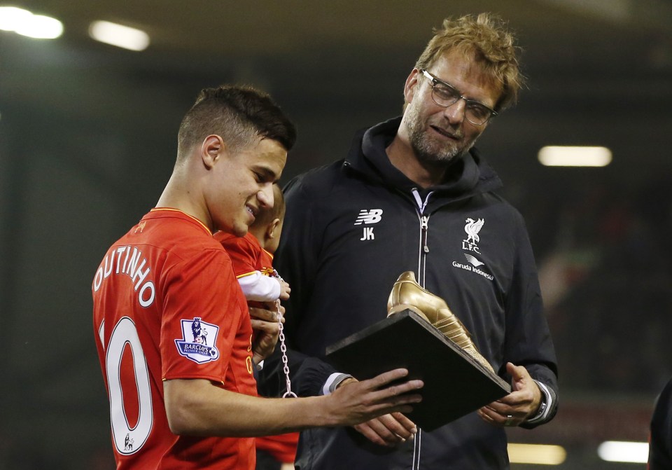  Philippe Coutinho has been in sensational form for Premier League-leading Liverpool