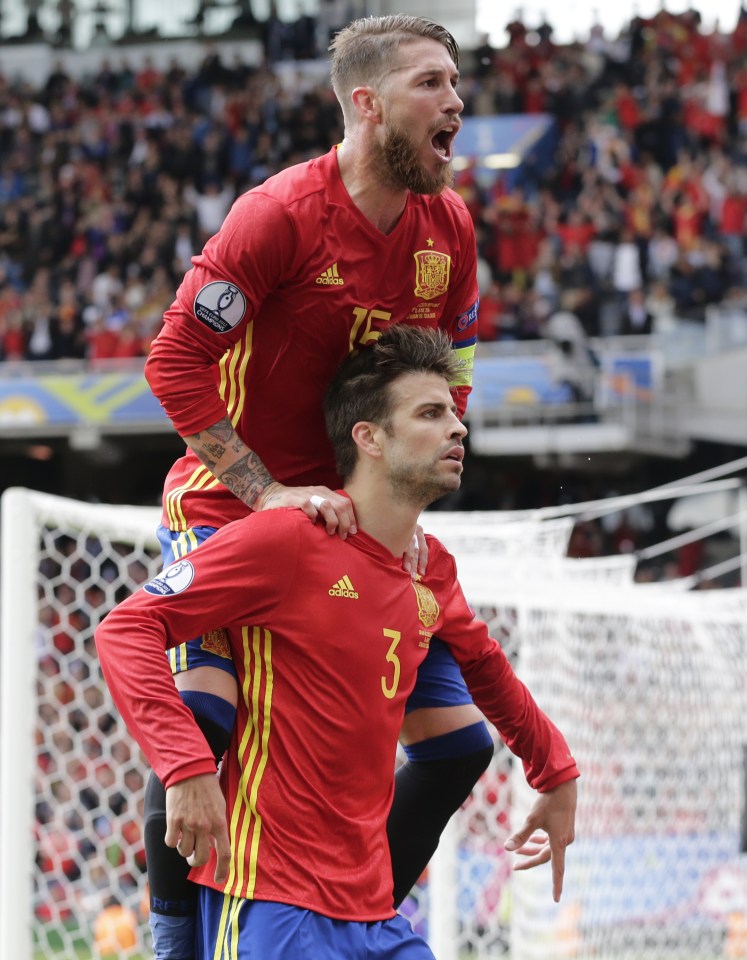  Gerard Pique and Sergio Ramos are out injured