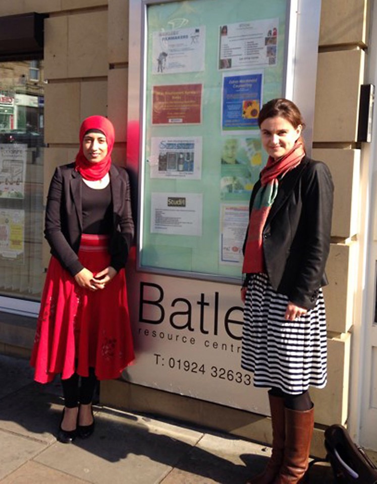  Jo Cox with her assistant Fazila Aswat, who said she tried to fight off the killer with her handbag