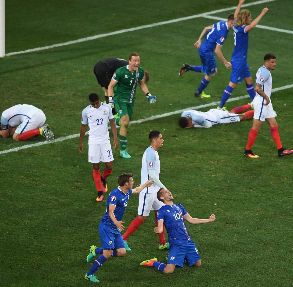  England crashed out of Euro 2016 when they lost to Iceland