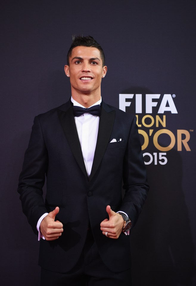 Cristiano Ronaldo during last year's Ballon d'OR ceremony which he lost to Lionel Messi