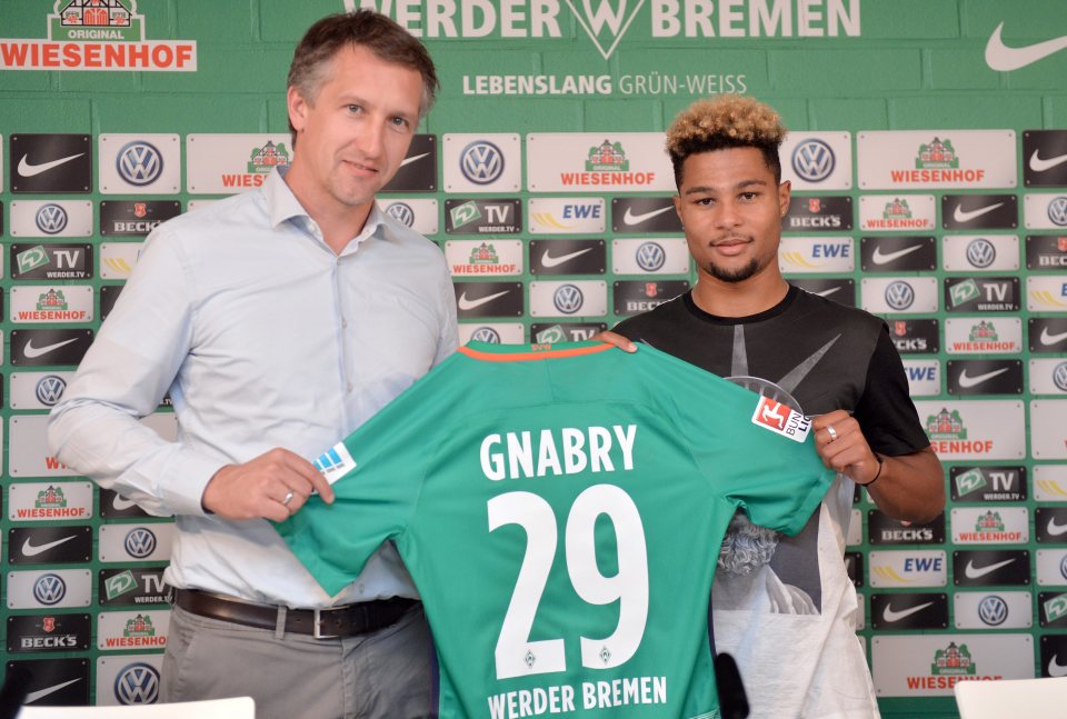  Werder Bremen's Serge Gnabry has lit up the Bundesliga since he joined from Arsenal