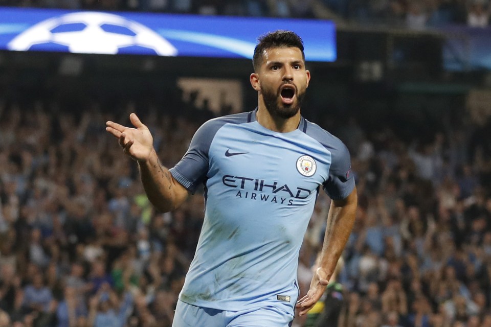  Sergio Aguero helped Man City to a convincing win over the Germans at the Etihad