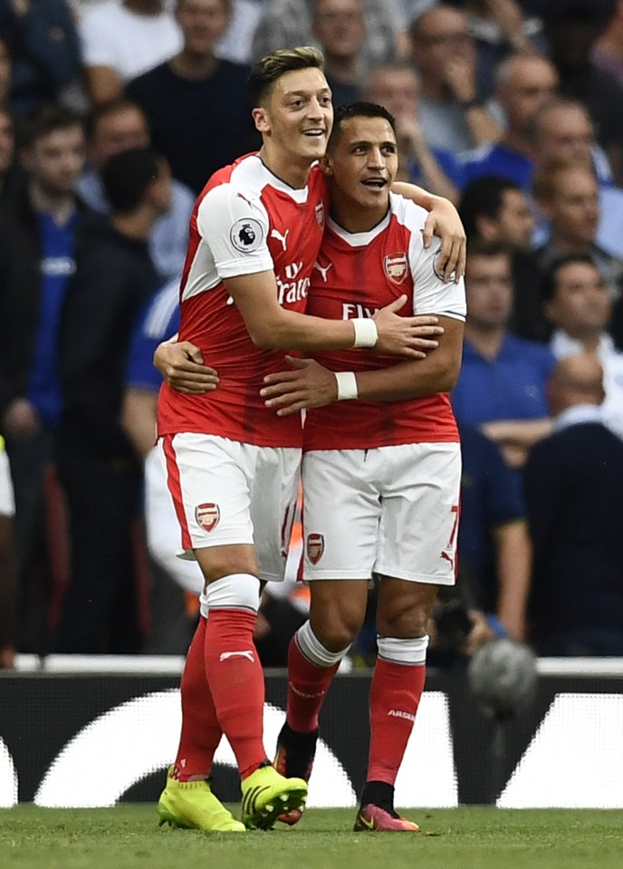  Mesut Ozil and Alexis Sanchez have developed a key partnership for Arsenal