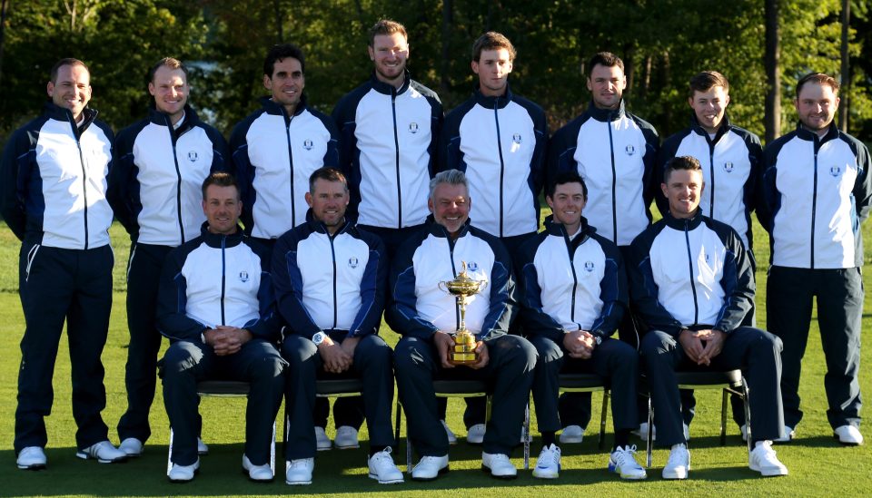  Europe's Ryder Cup team including Wood, Westwood, Willett and Sullivan