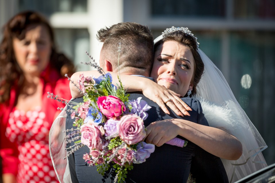  The stunner looks incredible on her wedding day