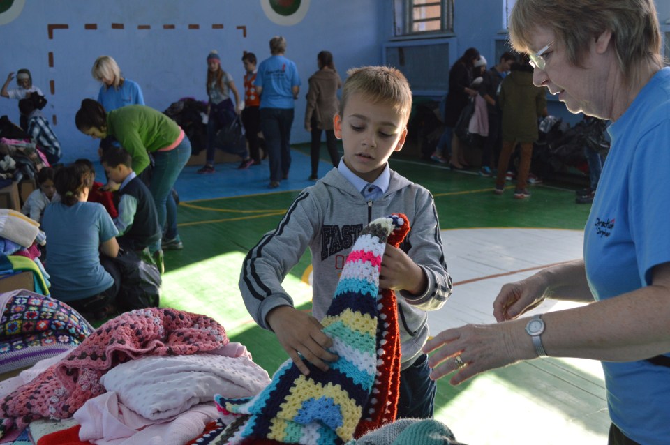 Operation Orphan re knitting campaign, when they distributed blankets to Moldova recently