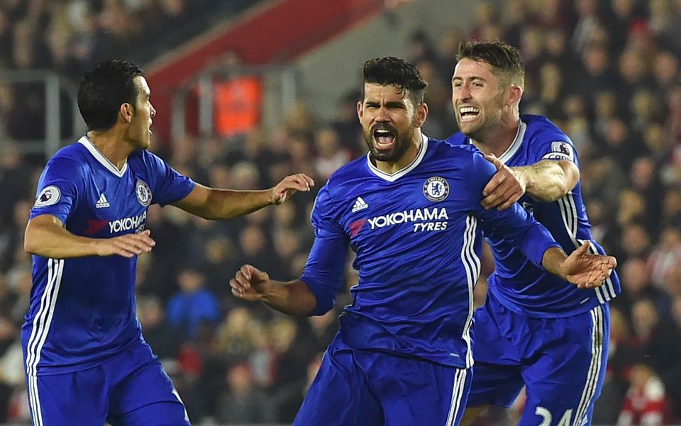  Diego Costa was in top form as the Blues cruised past Southampton