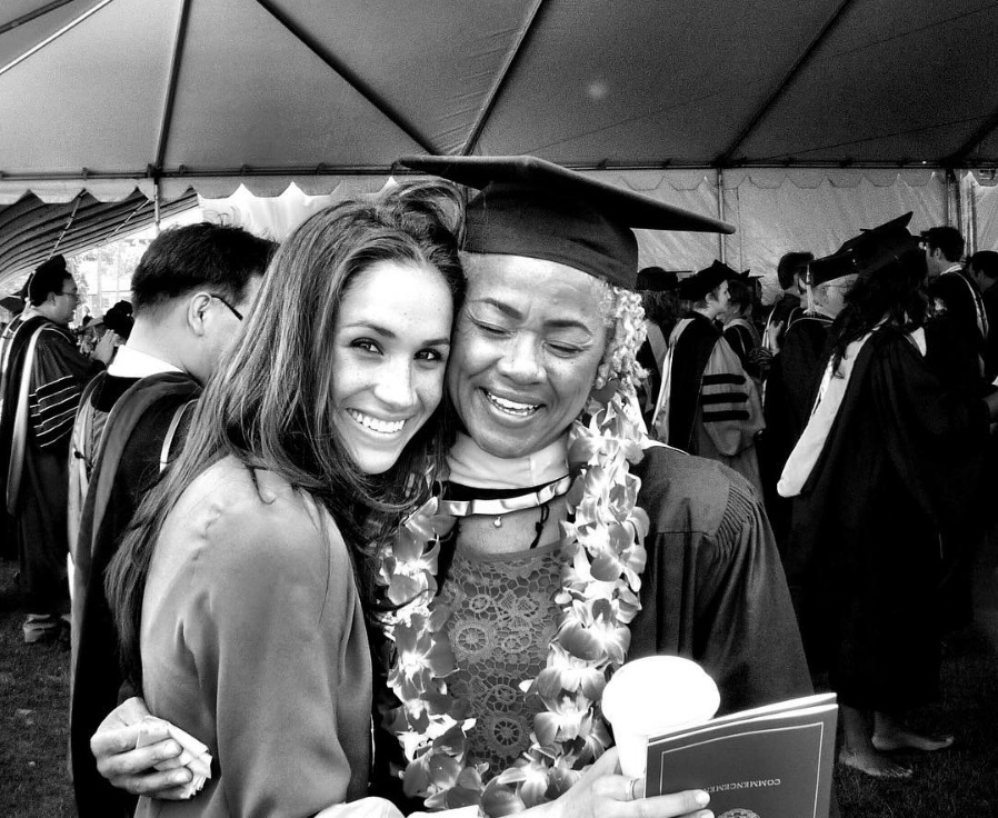  Meghan with her mum Dorla at her graduation from USC