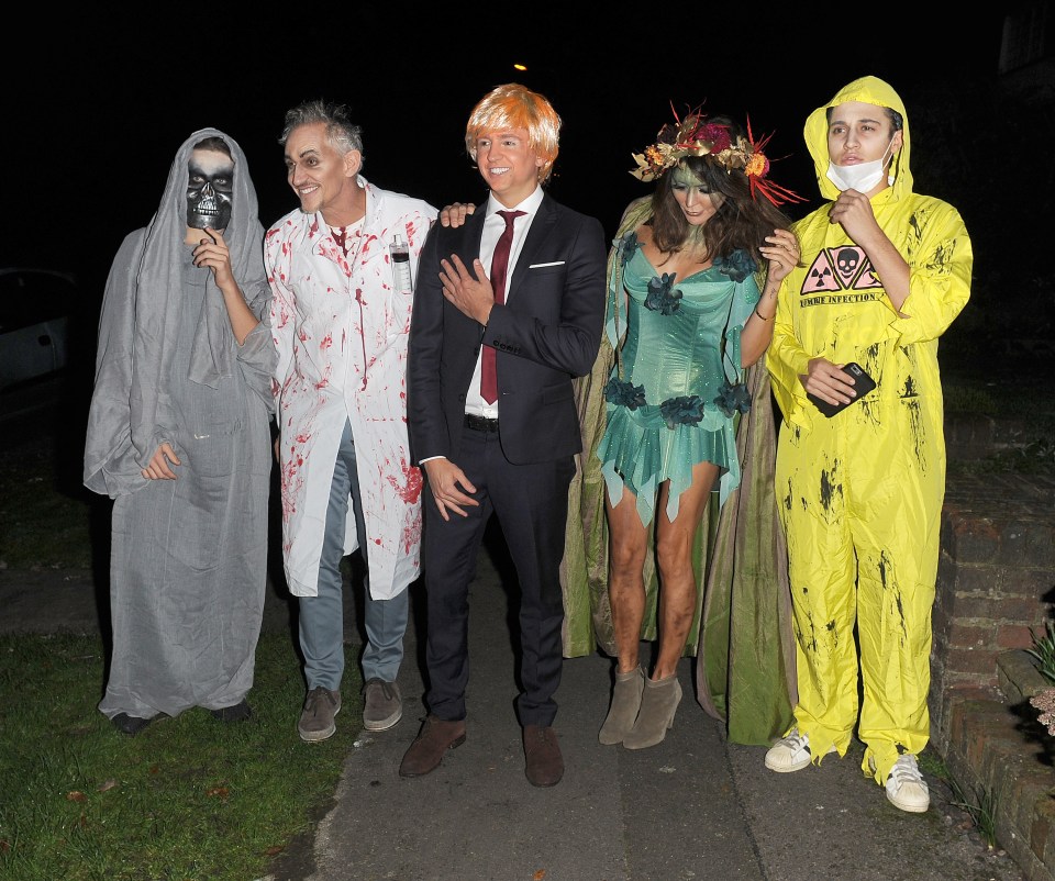  On Monday night she was out with his entire family for Jonathan Ross' Halloween bash