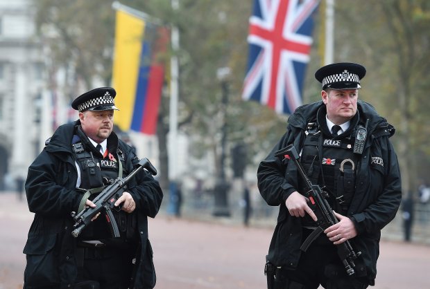 British armed police officers