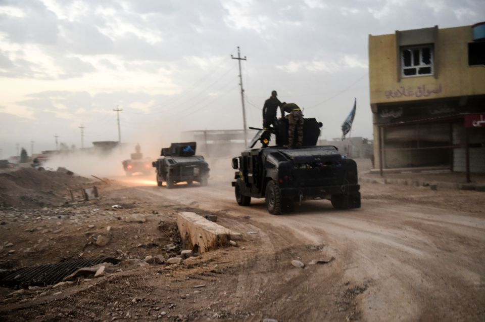  Iraqi troops are swarming the eastern outskirts of the city Mosul as special forces entered to capture the TV station