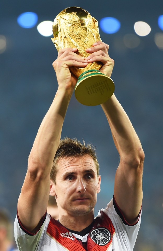  Miroslav Klose won the World Cup with Germany in 2014