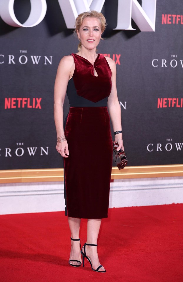  Gillian Anderson stunned in a luxe velvet dress