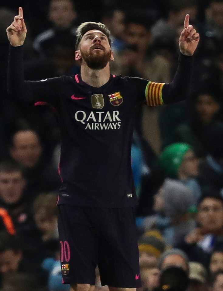  Messi looks to the skies as Barca take the lead