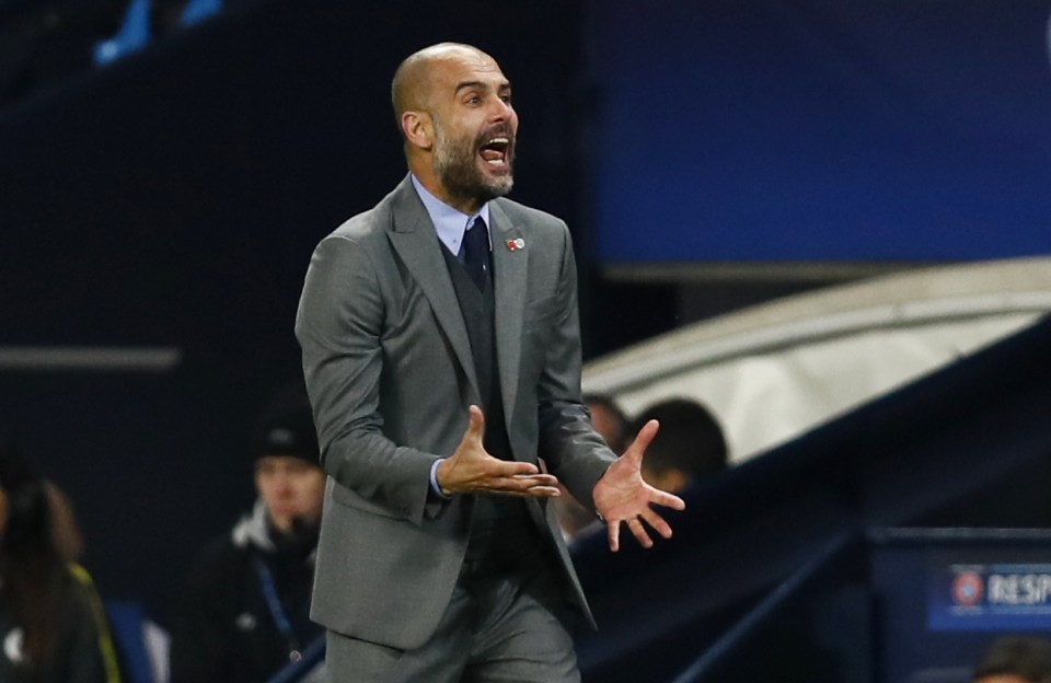  Pep Guardiola watches on as his Man City side defeated his former club Barcelona