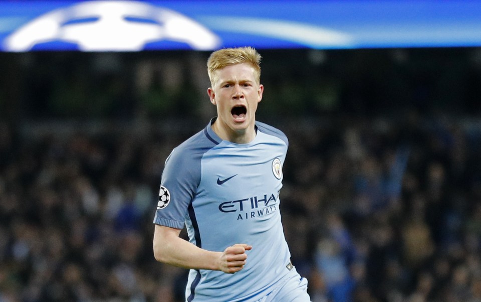  Kevin De Bruyne's free kick helped Manchester City to a crucial win over Barcelona