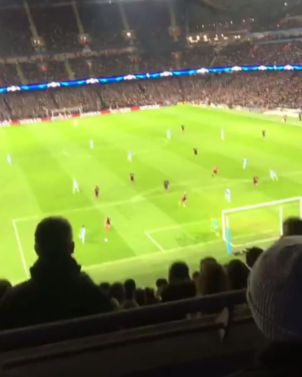  Yannick Bolasie took a video while watching Manchester City beat Barcelona