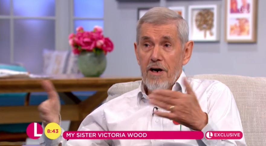  Chris Foote Wood appeared on Lorraine to defend his "warts and all"book about the late Victoria Wood