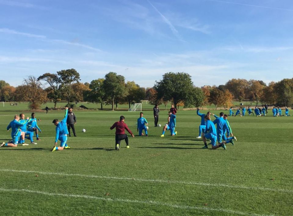  The German side could not find any training facilities in central London