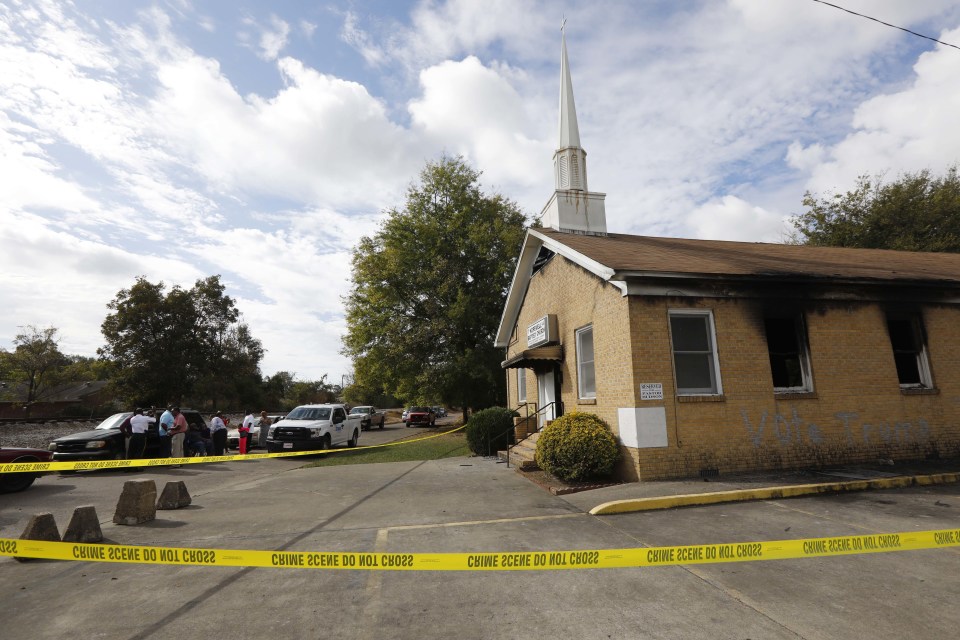  The black member church was reportedly set on fire on Tuesday night