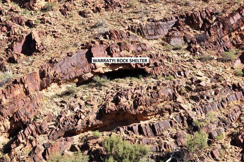 Warratyi rock shelter was discovered by man needing the loo