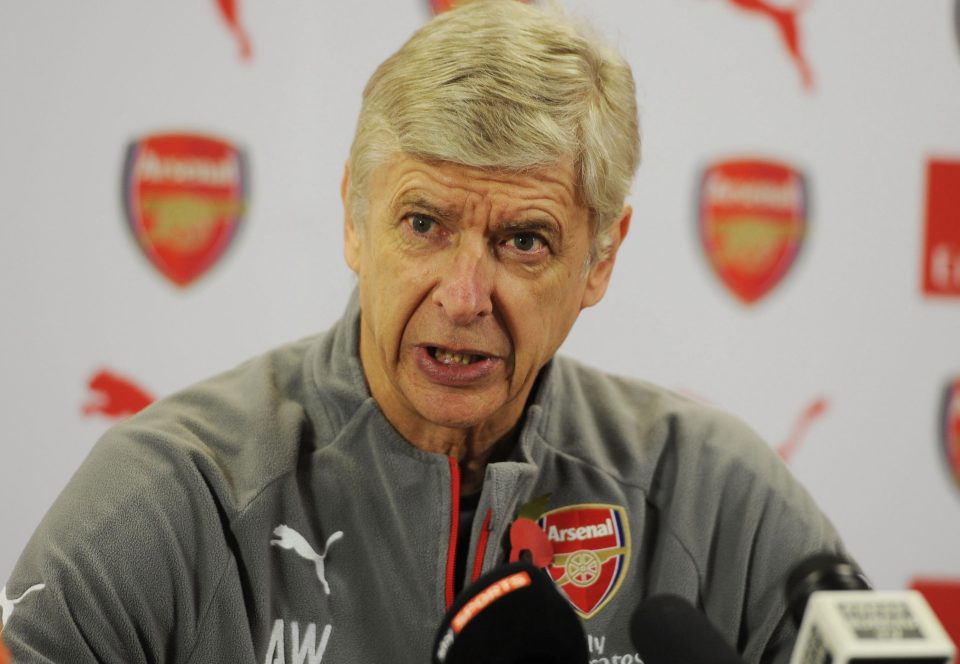  Arsene Wenger speaks at a press conference ahead of this weekend's action