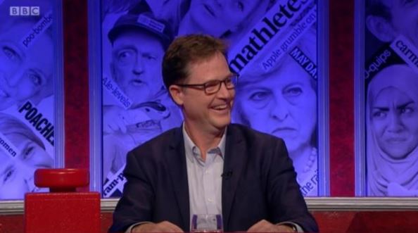  Nick Clegg pocketed £15,000 for one appearance on BBC hit show Have I Got News For You in October