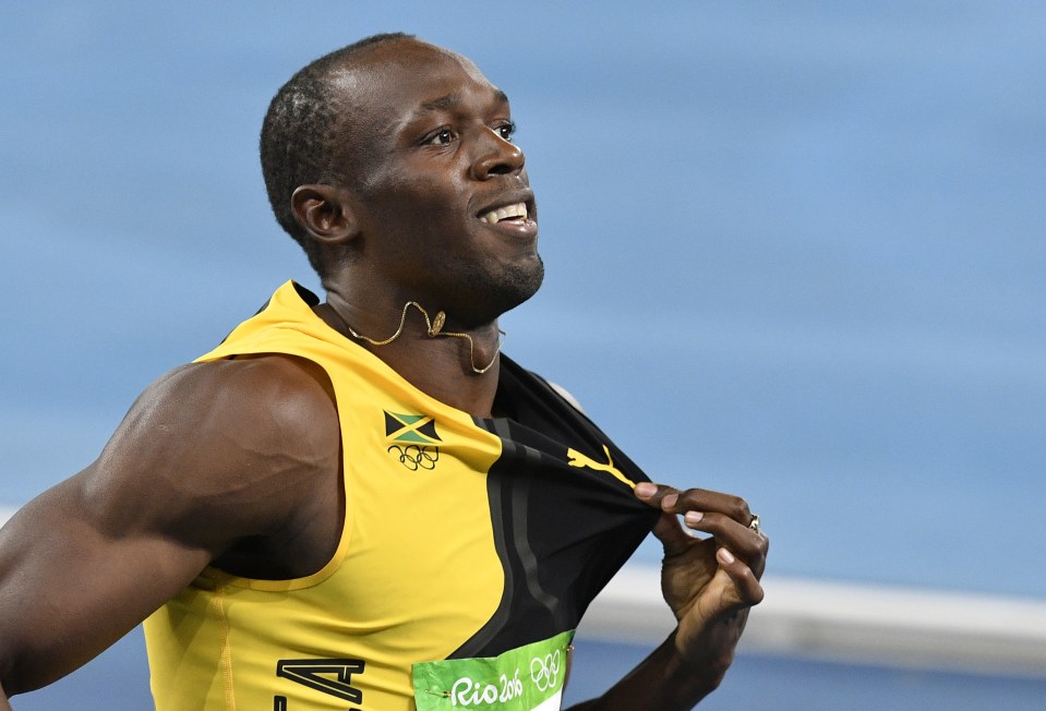  Usain Bolt celebrates winning the 4x100m relay