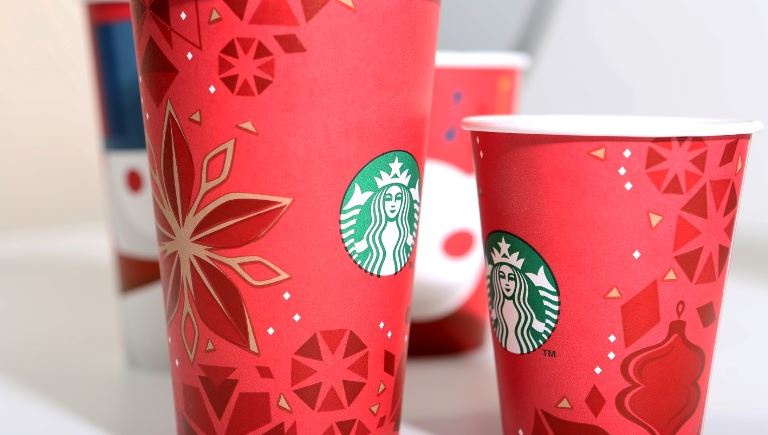 Starbucks holiday cups through the years