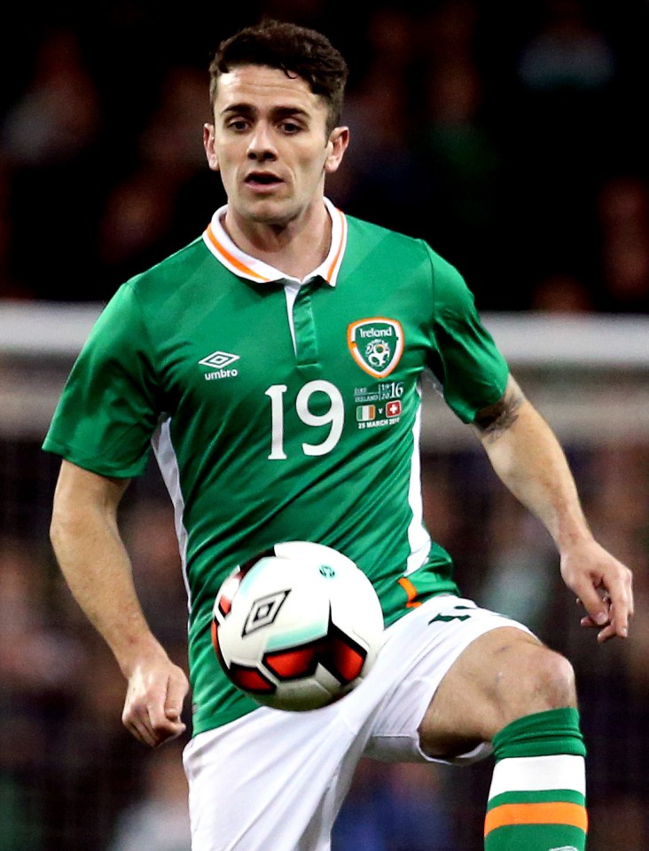  Ireland's Robbie Brady during the match against Switzerland