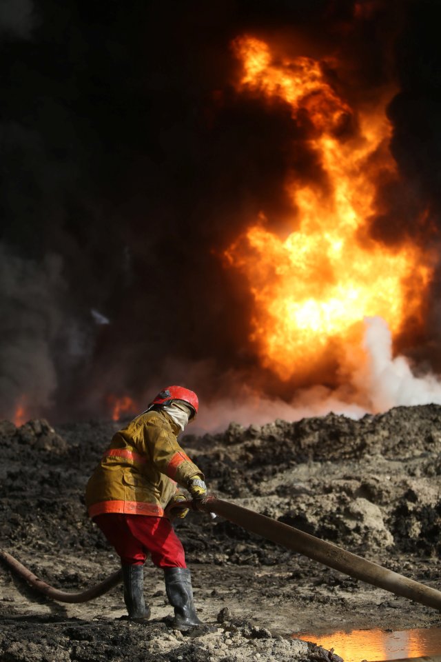  Firefighters have tried to extinguish the flames but have struggled to gain control of the fire