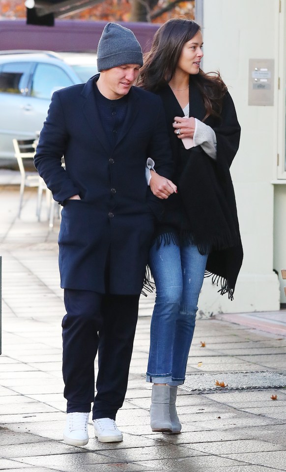  Bastian Schweinsteiger with wife Ana Ivanovic heading off to lunch in Cheshire