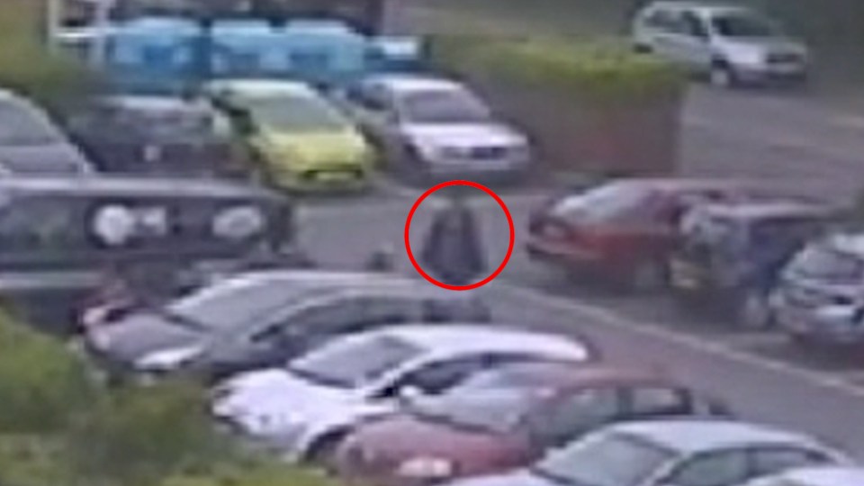  Ethem Orhon is seen walking purposefully into the supermarket car park