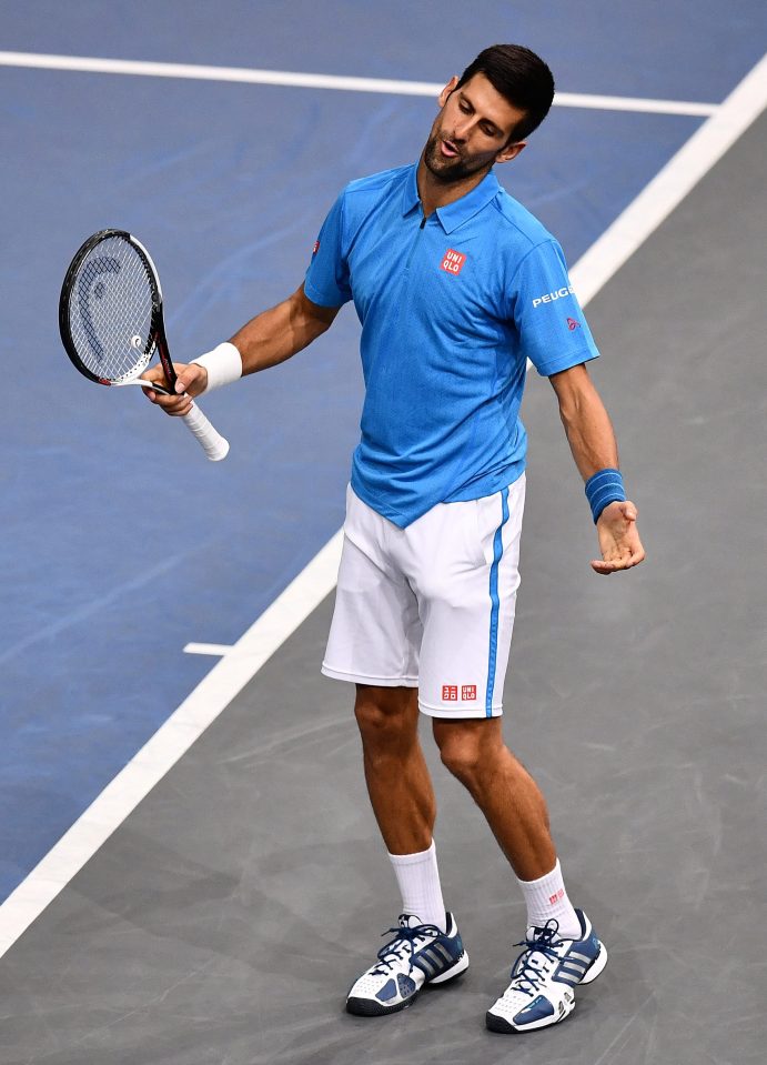  Novak Djokovic was beaten by Marin Cilic in the Paris Masters