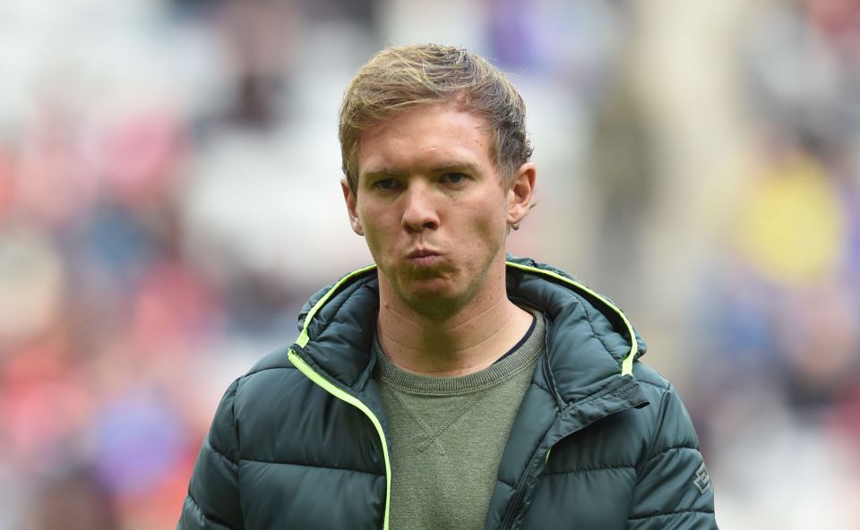 Hoffenheim's headcoach Julian Nagelsmann is pictured prior to the German first division Bundesliga football match between FC Bayern Munich and TSG 1899 Hoffenheim in Munich, southern Germany, on November 5, 2016. / AFP PHOTO / CHRISTOF STACHE / RESTRICTIONS: DURING MATCH TIME: DFL RULES TO LIMIT THE ONLINE USAGE TO 15 PICTURES PER MATCH AND FORBID IMAGE SEQUENCES TO SIMULATE VIDEO. == RESTRICTED TO EDITORIAL USE == FOR FURTHER QUERIES PLEASE CONTACT DFL DIRECTLY AT + 49 69 650050 CHRISTOF STACHE/AFP/Getty Images