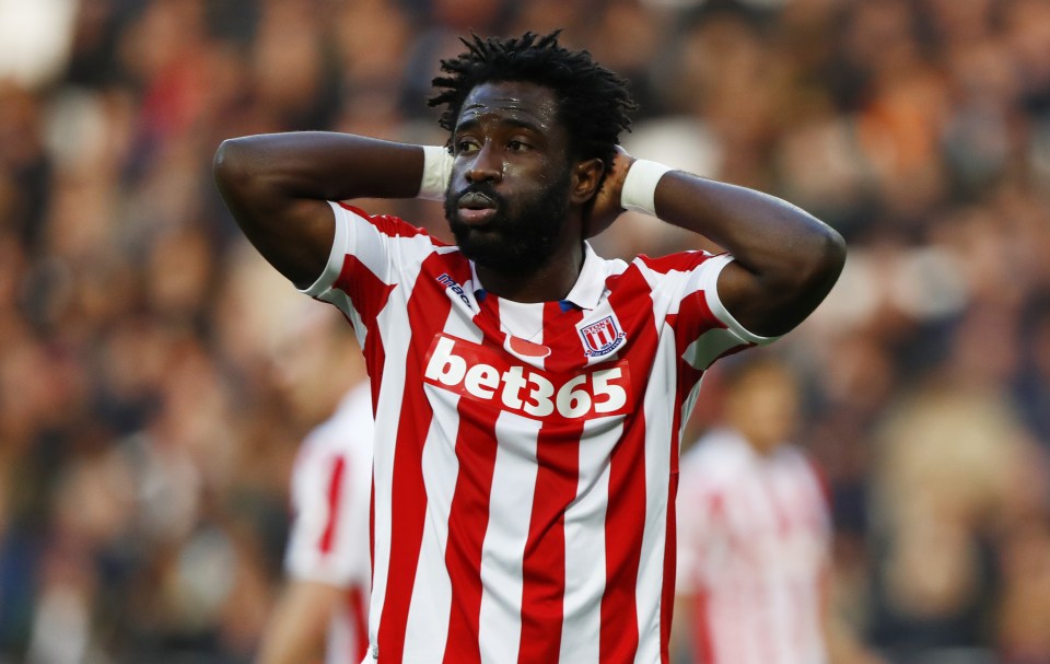  Wilfried Bony had just six minutes for Stoke in December